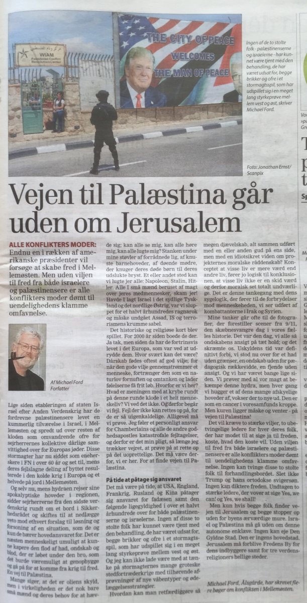 Michael Ford, Vejen til Jerusalem, Alle konflikters moder,
