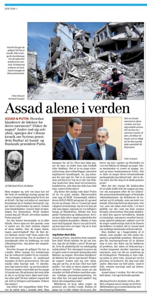 Assad alene i verden, FAA, Michael Ford